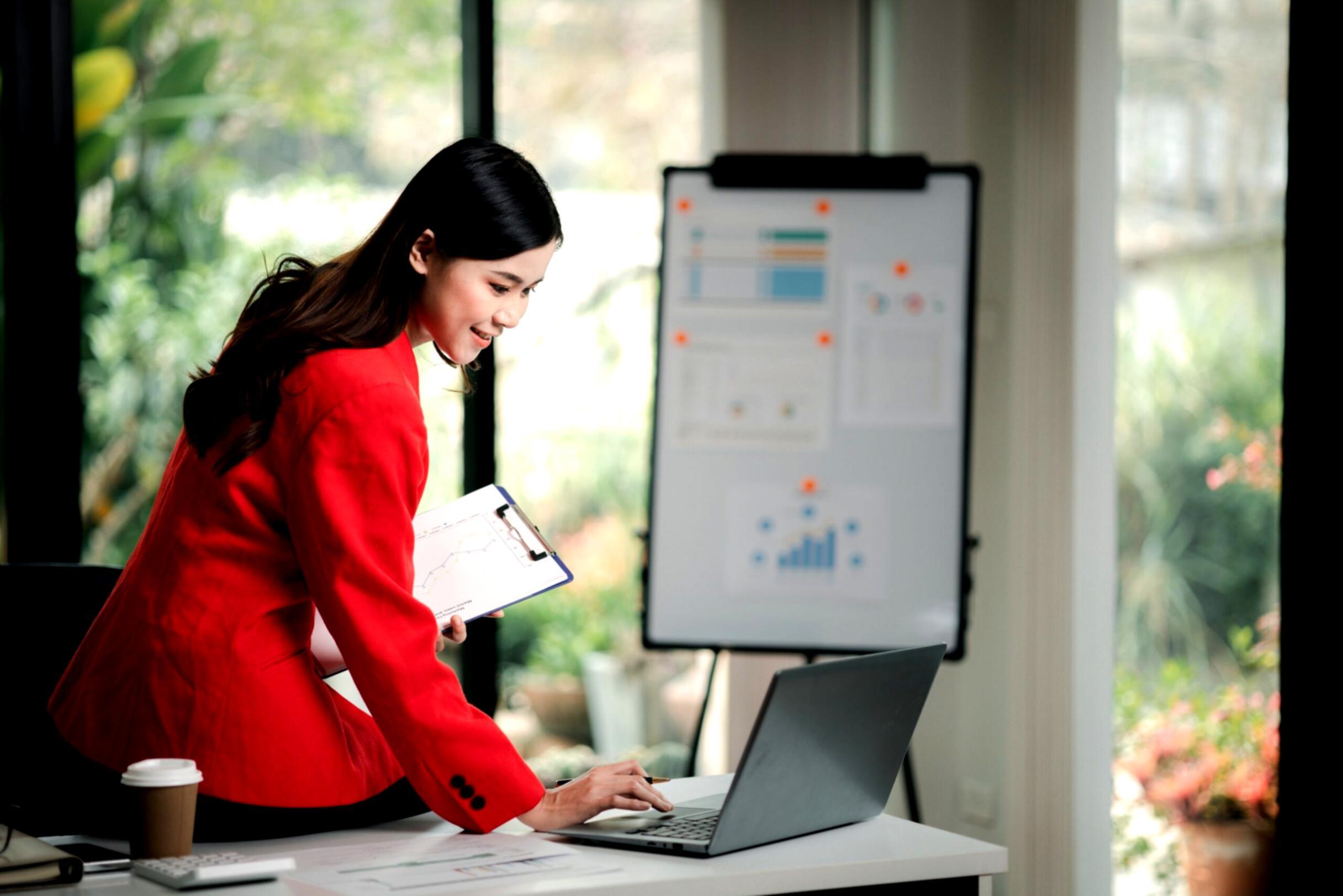 Web design workspace showing design software on screen
